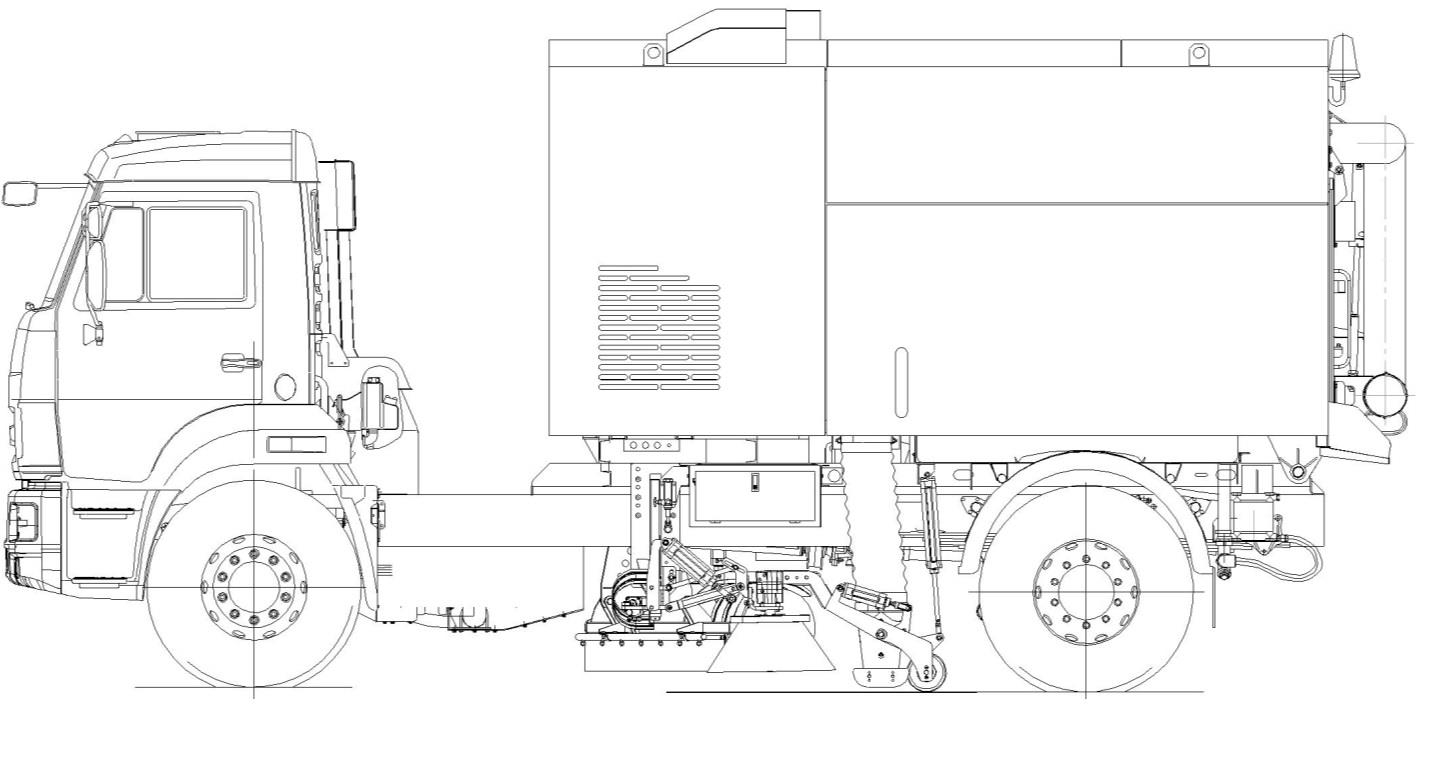 Вакуумная подметально-уборочная машина на базе шасси КАМАЗ-43253 |  УралСпецМаш - производство и продажа дорожной спецтехники